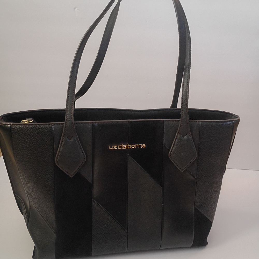 Liz Claiborne Black Geometric Tote